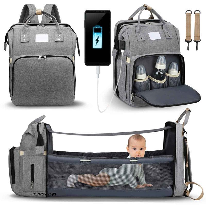 Mochila Multiuso BABY NAPPY Para Maternidade Com Berço - Fuxiquinha