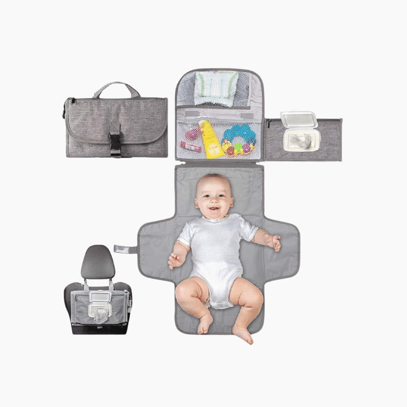 Trocador Portátil Infantil com Porta Lenço e Fralda - Fuxiquinha